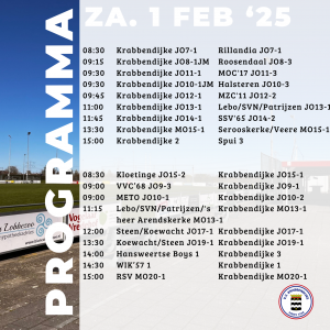 Programma 1 februari