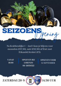 Seizoensopening met mosselen & saté